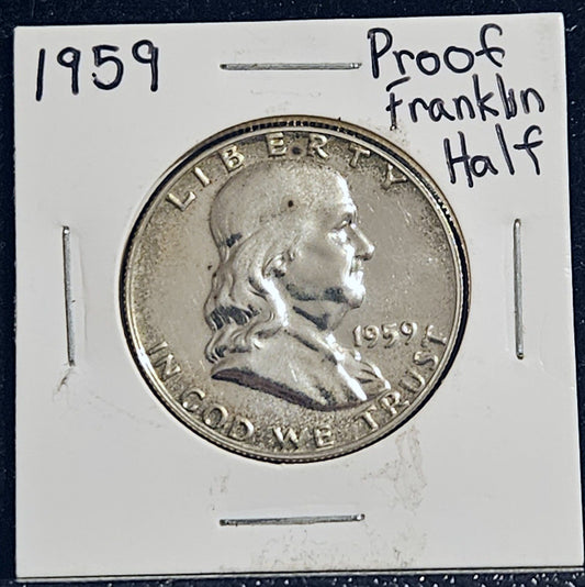 1959 Proof Franklin Half Dollar 6891.65-A — Obverse