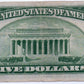 1934B $5 Silver Certificate Star Replacement Note Fr. 1652* – Blue Seal Currency 2D2F — Reverse