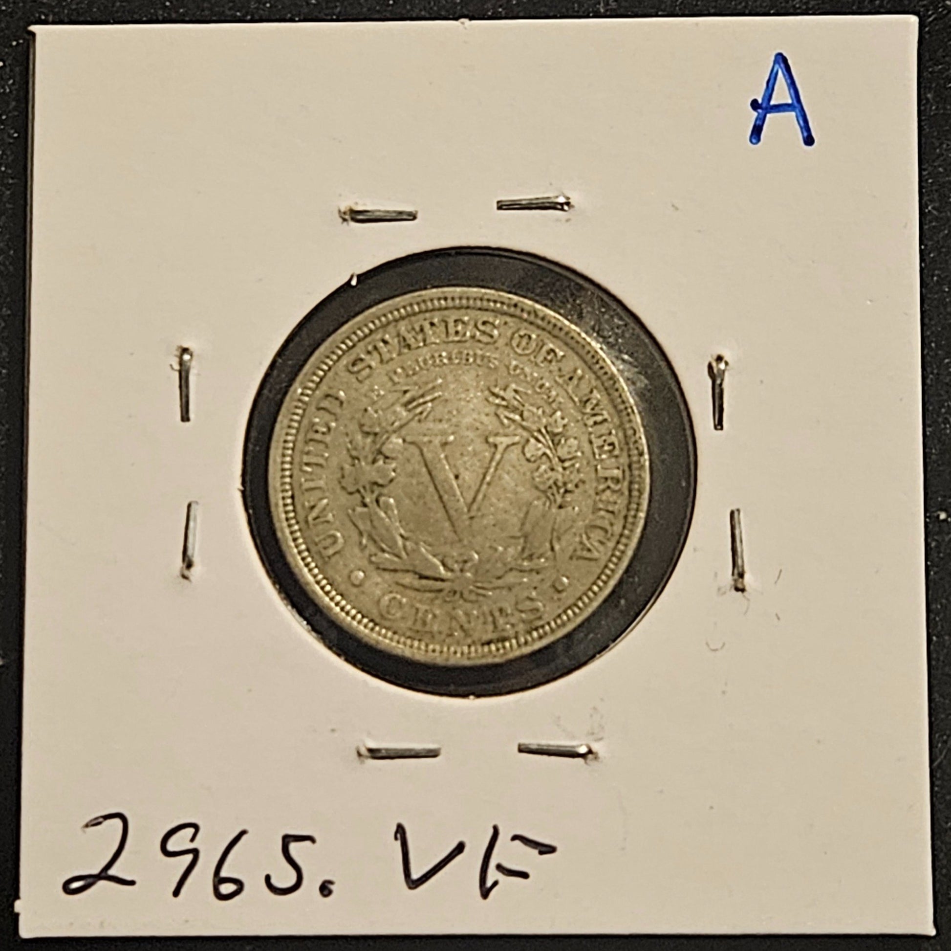 1900 Liberty Head V-Nickel Very Fine 2965.VF-A — Reverse