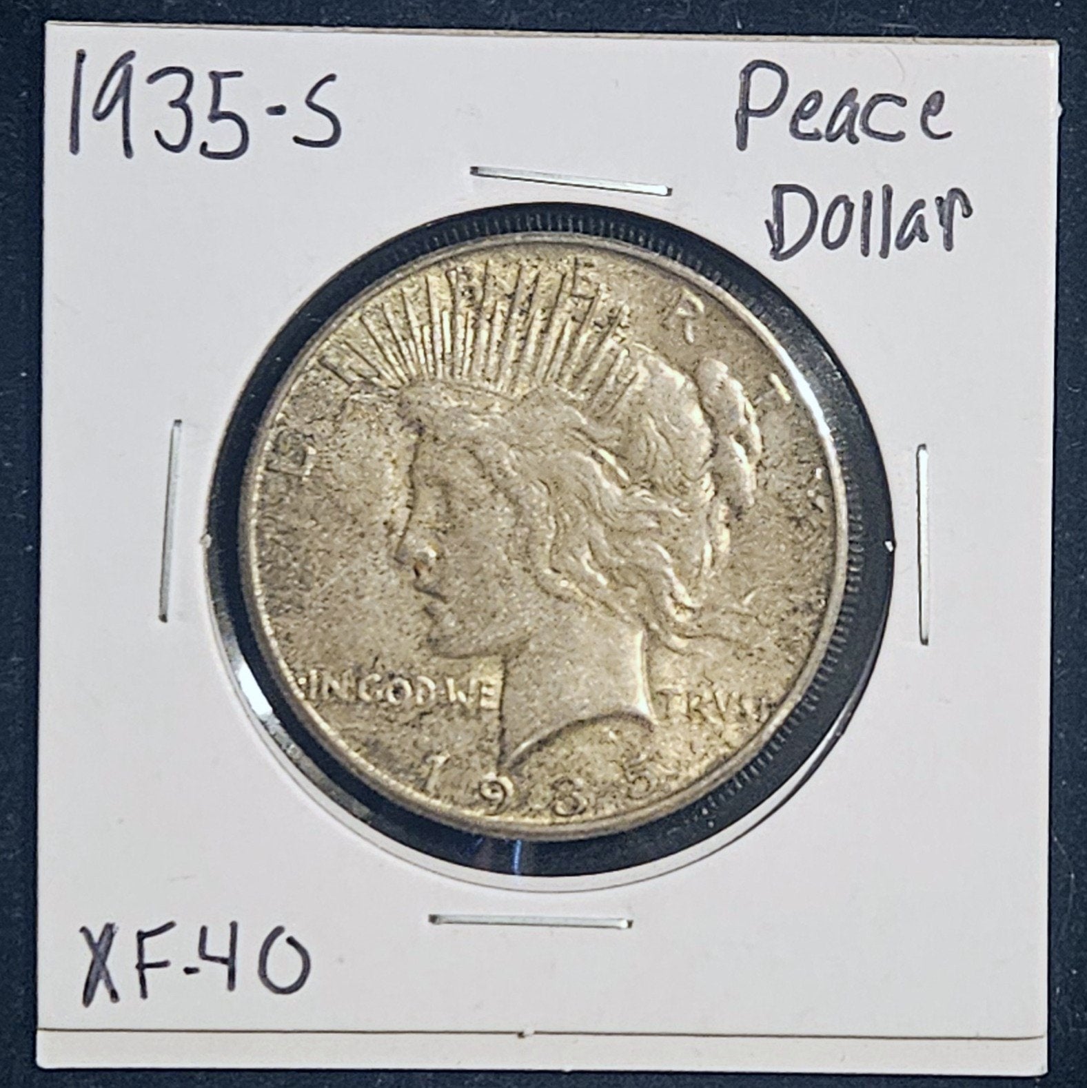 1935-S Peace Silver Dollar XF-40 TONED Obv & Rev 7912.40T-A — Obverse