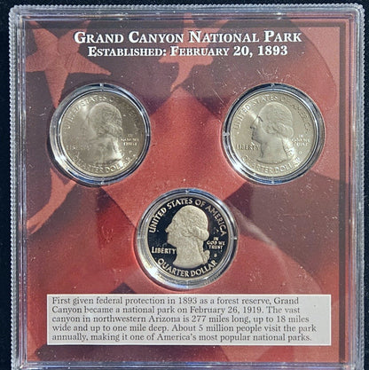 2010 P-D-S Arizona Grand Canyon America The Beautiful State Quarter Set QAC9 — Reverse