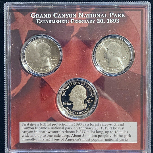 2010 P-D-S Arizona Grand Canyon America The Beautiful State Quarter Set QAC9 — Reverse