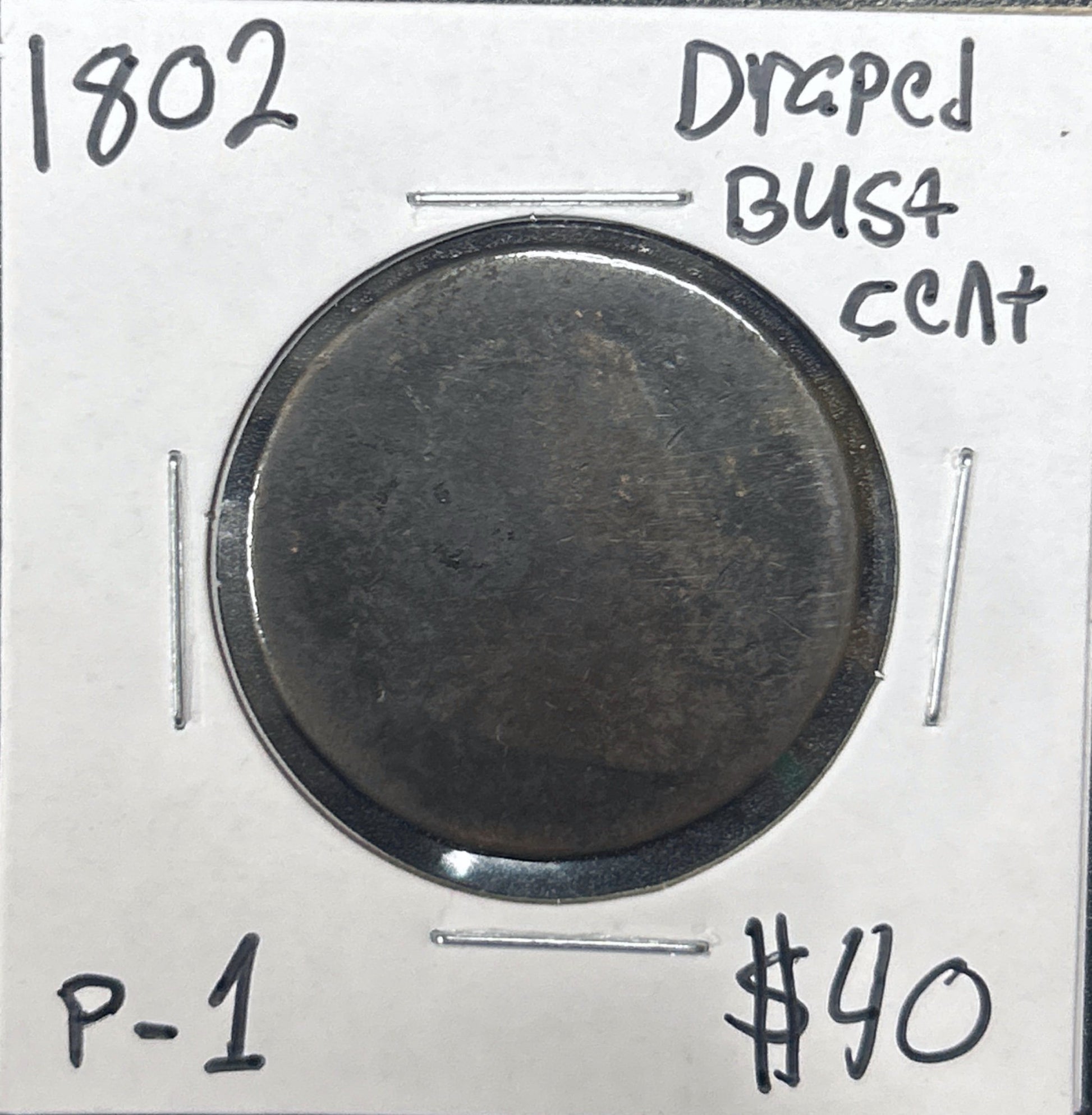1802 Draped Bust Cent 798.1-A — Obverse