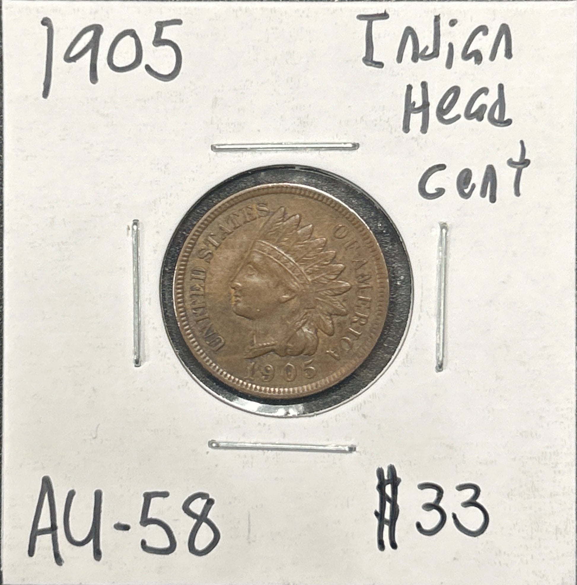 1905 Indian Head Cent 1437.58-A — Obverse