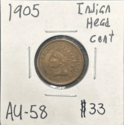 1905 Indian Head Cent 1437.58-A — Obverse