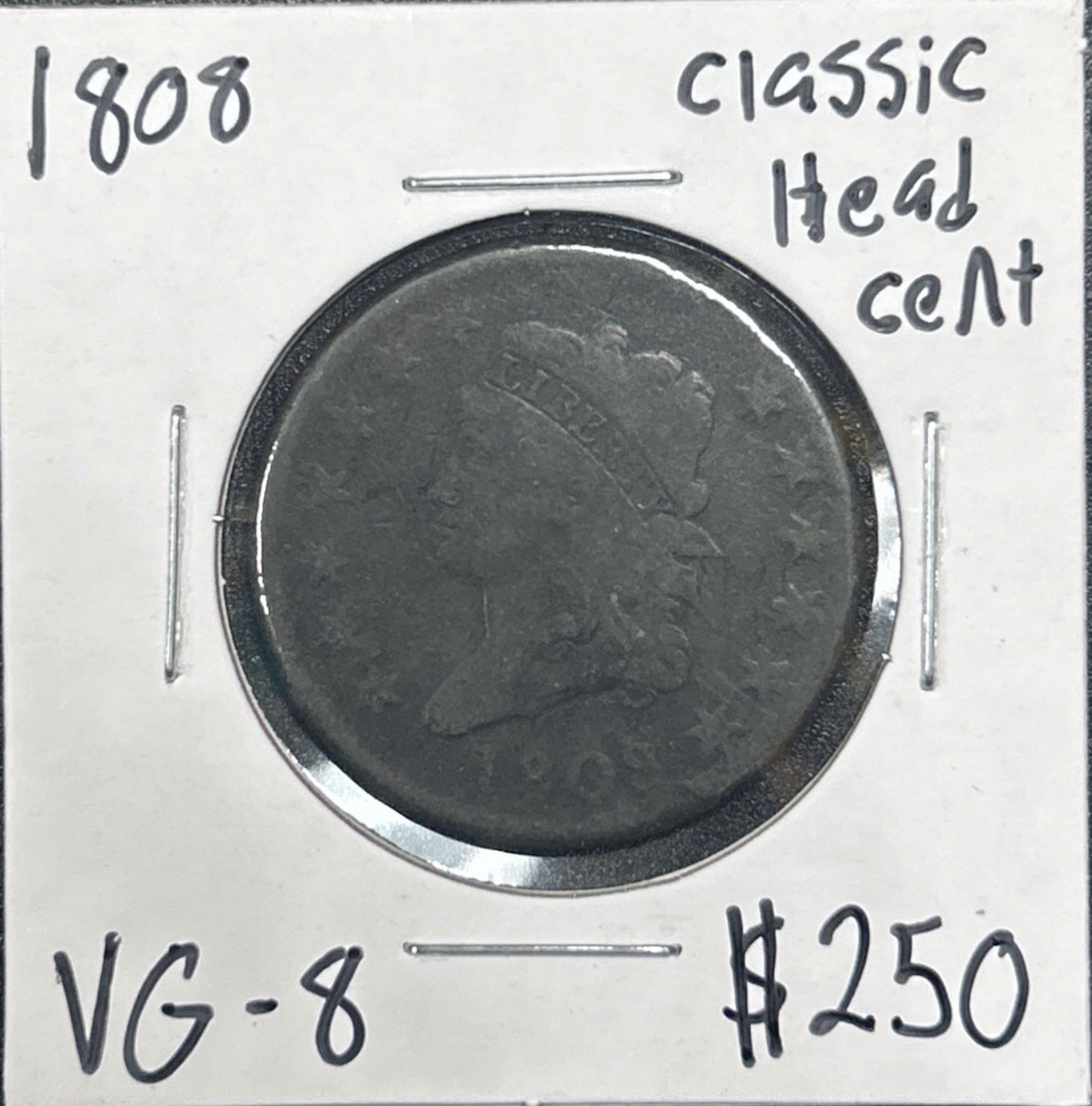 1808 Classic Head Cent 843.8-A — Obverse