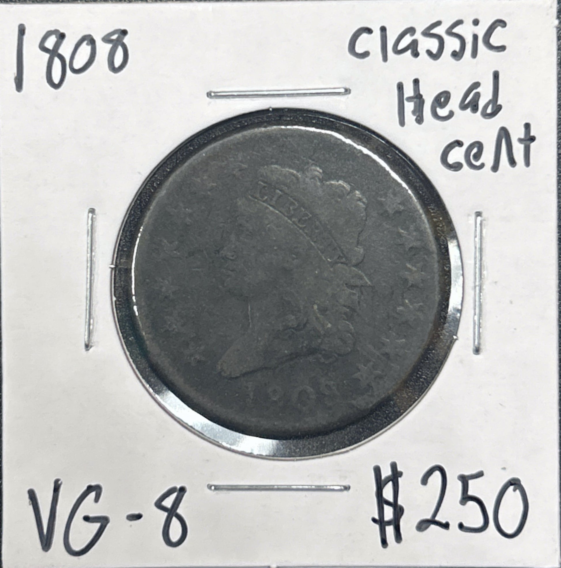 1808 Classic Head Cent 843.8-A — Obverse