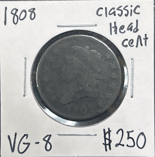 1808 Classic Head Cent 843.8-A — Obverse
