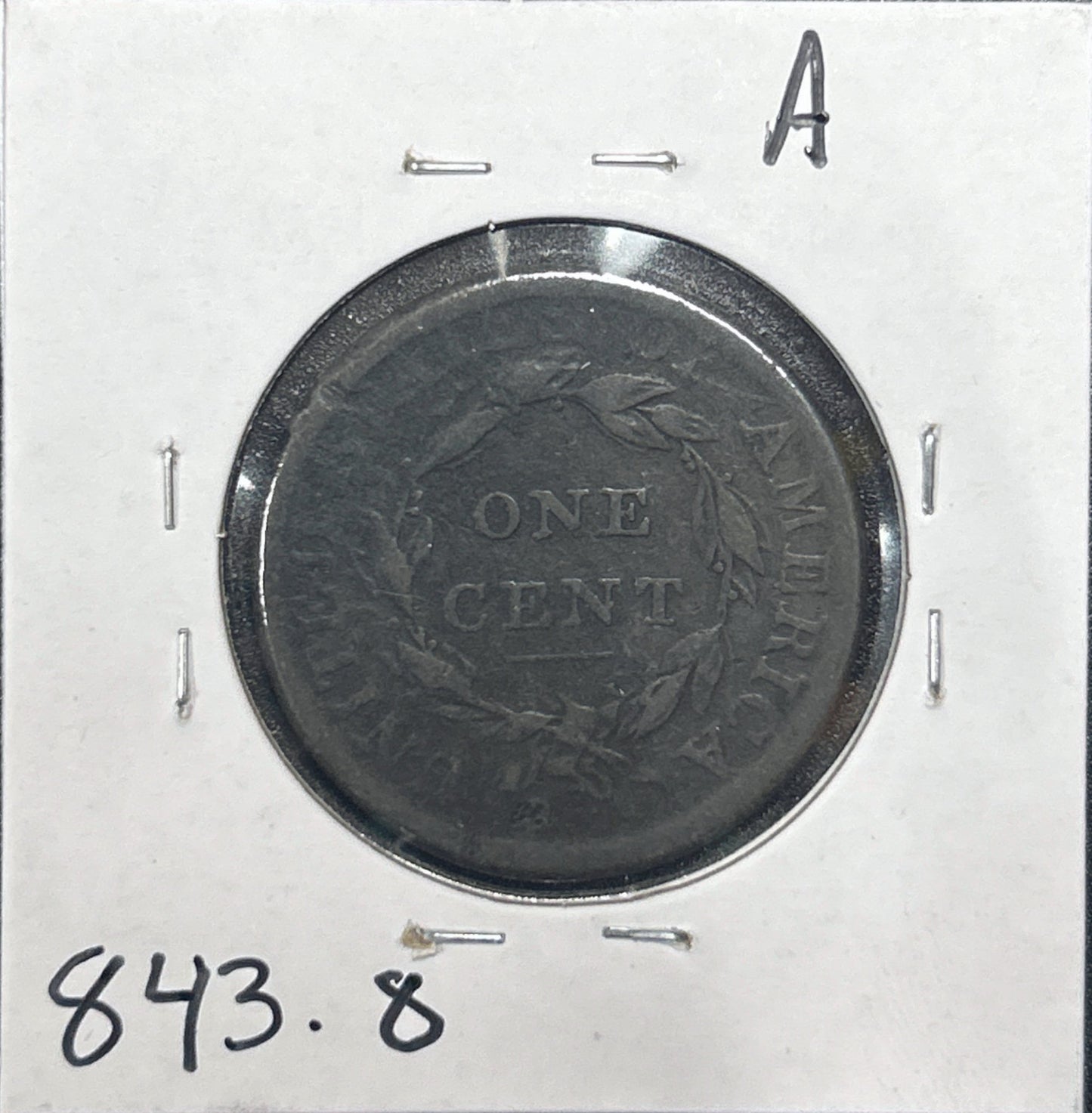 1808 Classic Head Cent 843.8-A — Reverse
