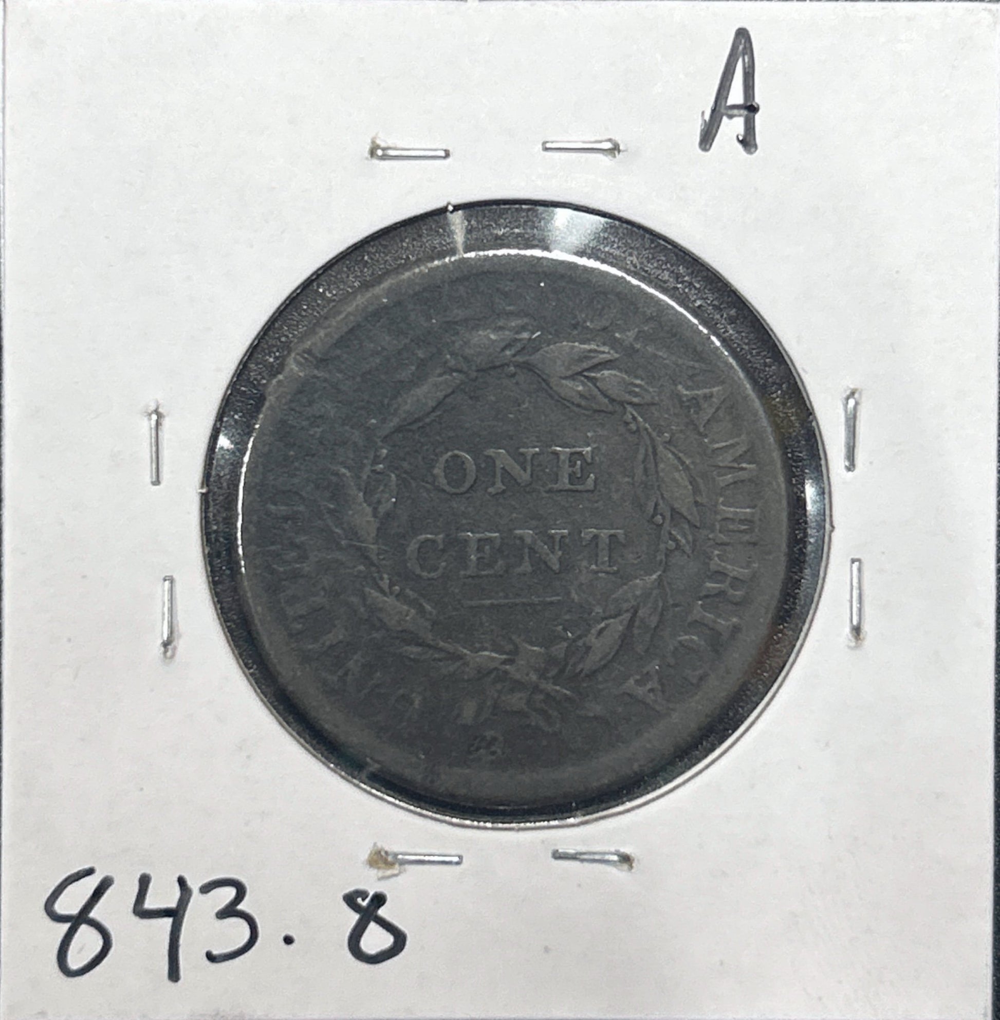 1808 Classic Head Cent 843.8-A — Reverse