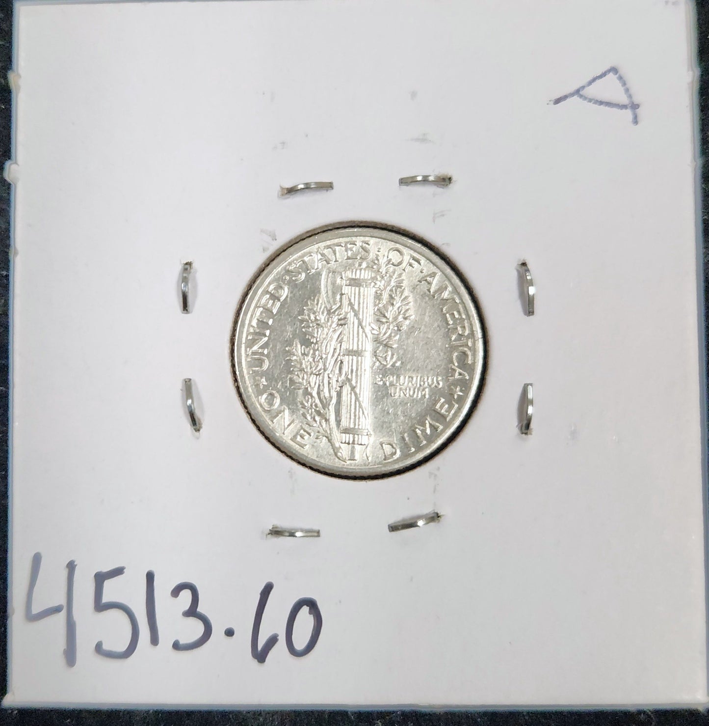 1941 Mercury Dime MS-60 4513.60-A — Reverse