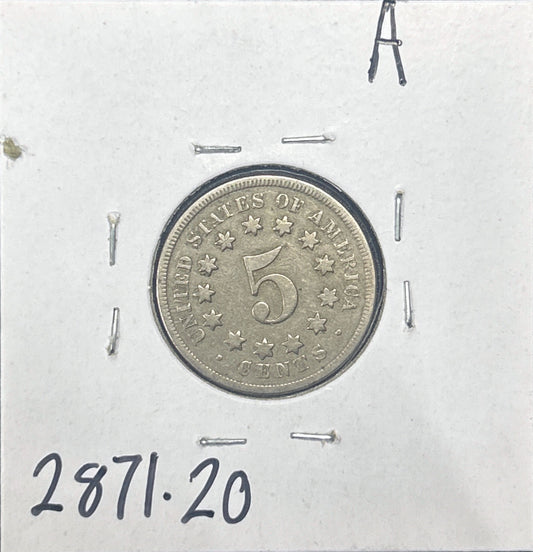 1868 Shield Nickel 2871.20-A — Reverse