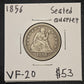 1856 Seated Liberty Quarter VF-20 5127.20-A — Obverse