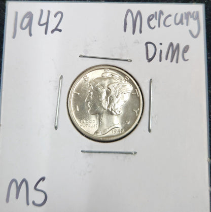 1942 Mercury Dime MS 4515.D62-A — Obverse