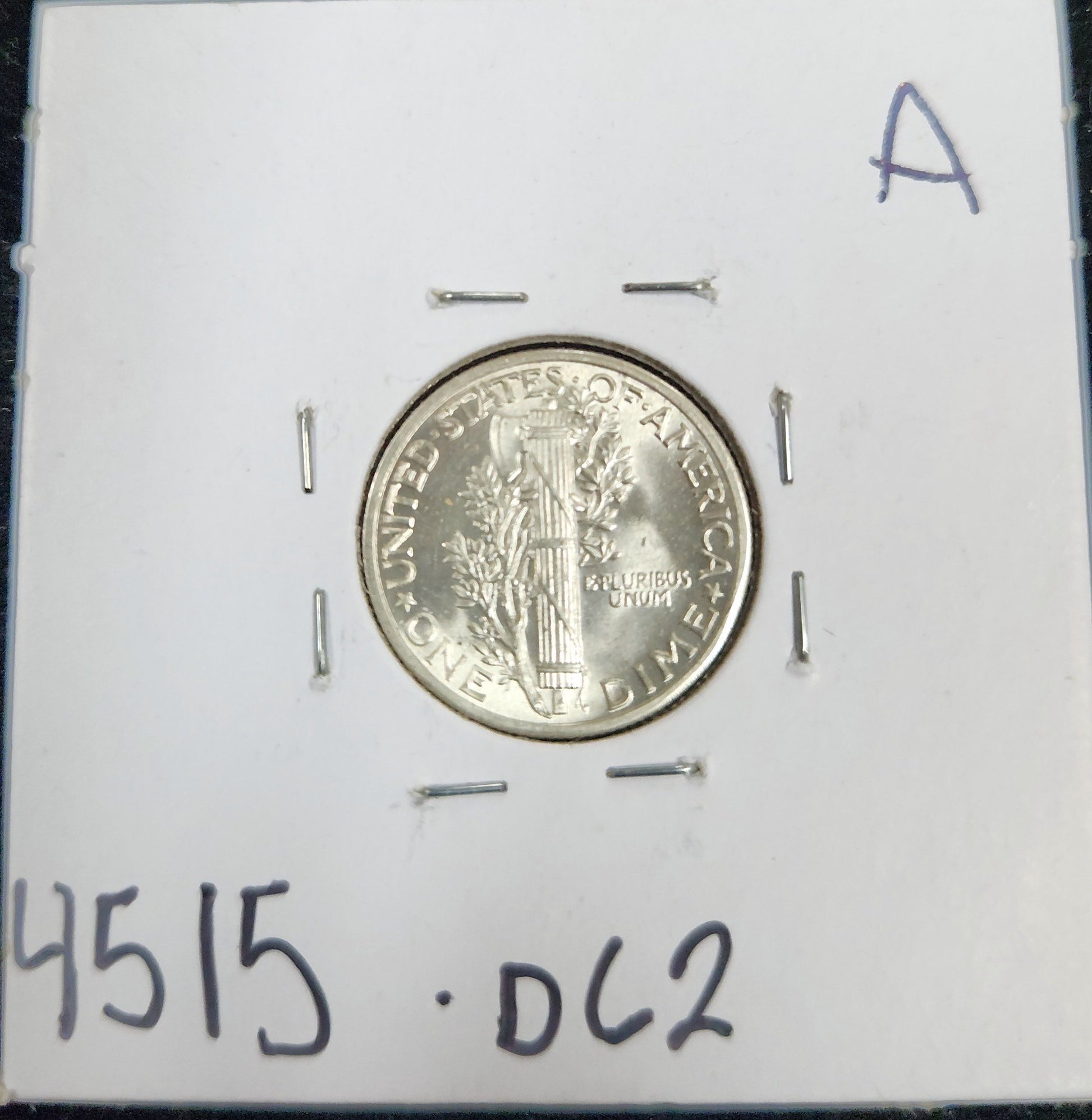 1942 Mercury Dime MS 4515.D62-A — Reverse