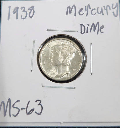 1938 Mercury Dime MS-63 4507.63-A — Obverse