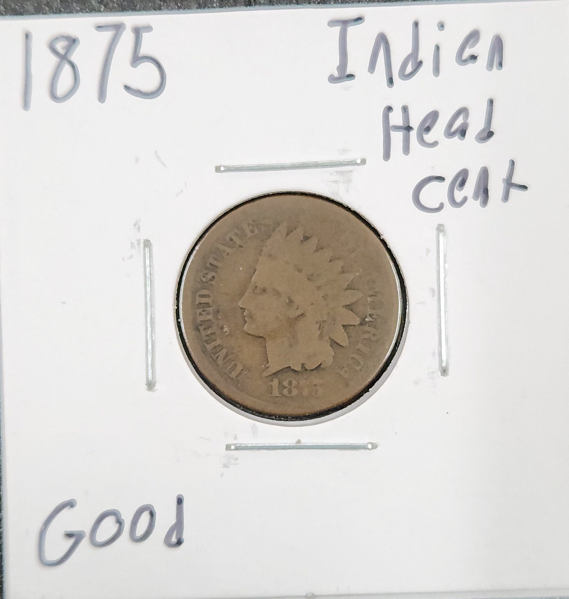 1875 Indian Head Cent GOOD 1338.D4-A — Obverse