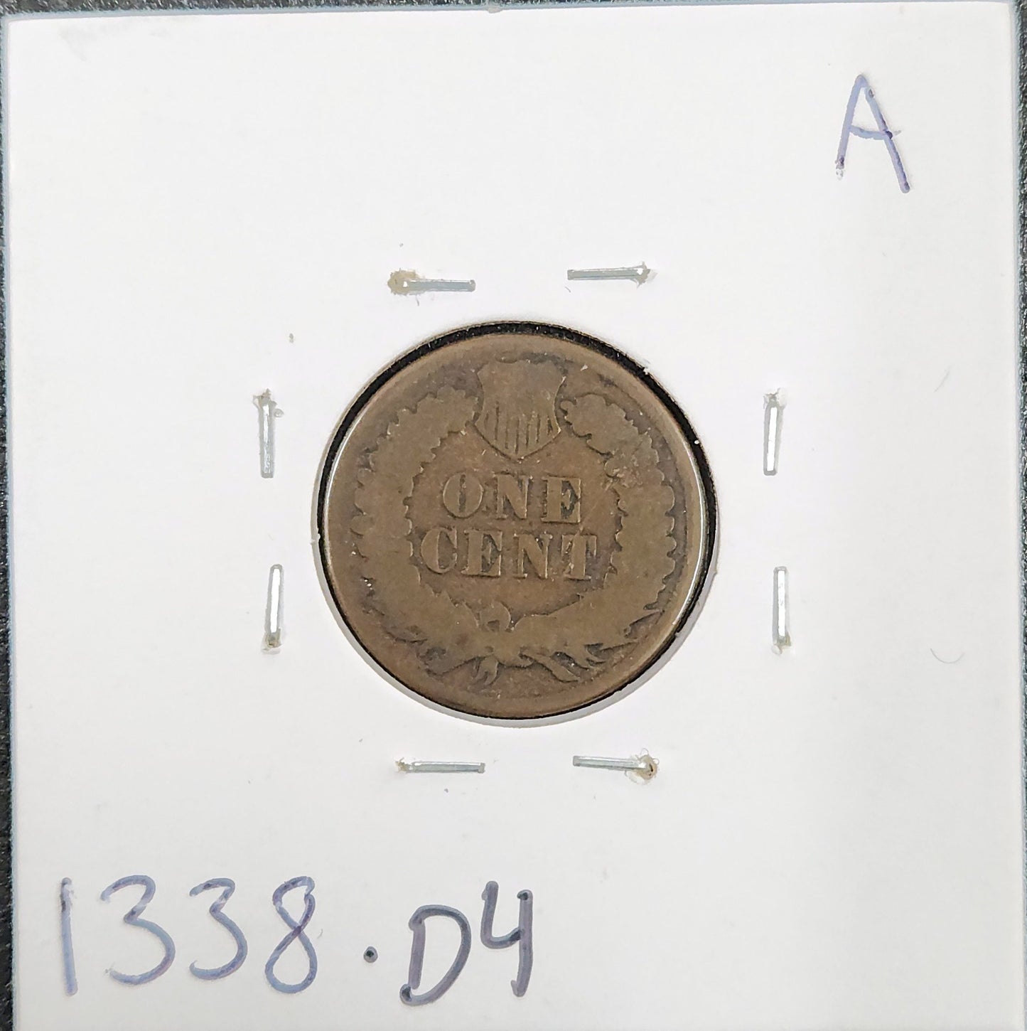 1875 Indian Head Cent GOOD 1338.D4-A — Reverse
