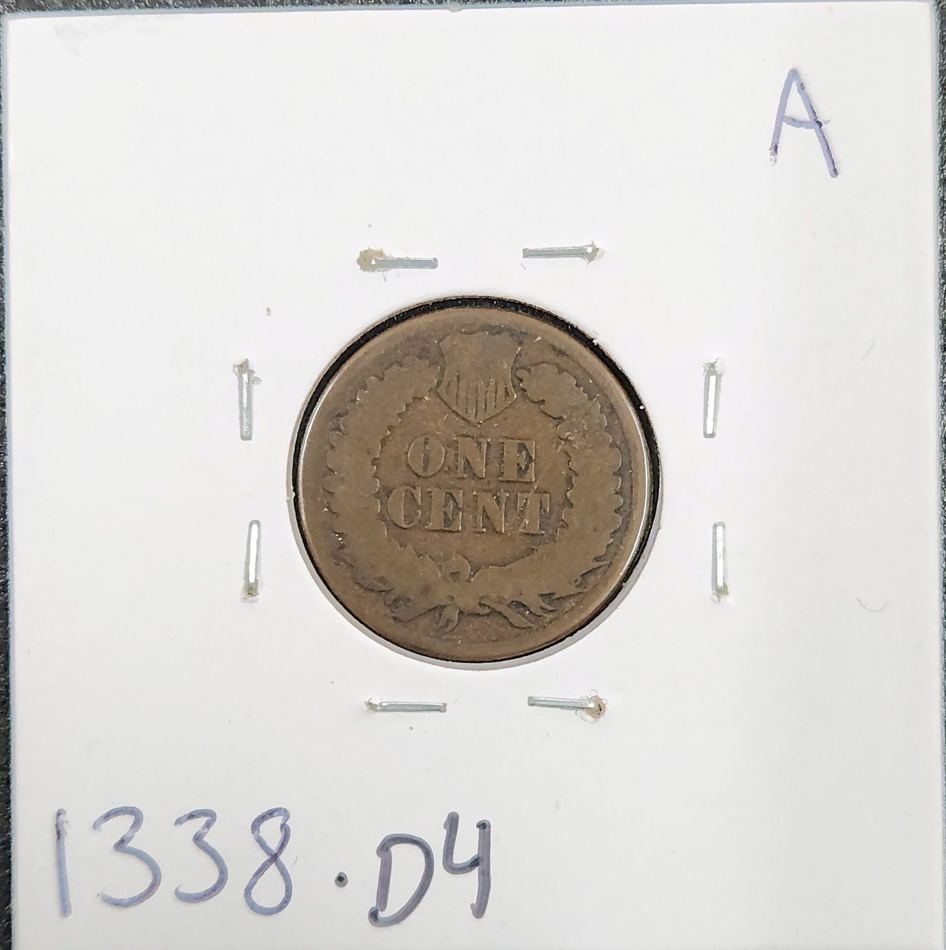 1875 Indian Head Cent GOOD 1338.D4-A — Reverse