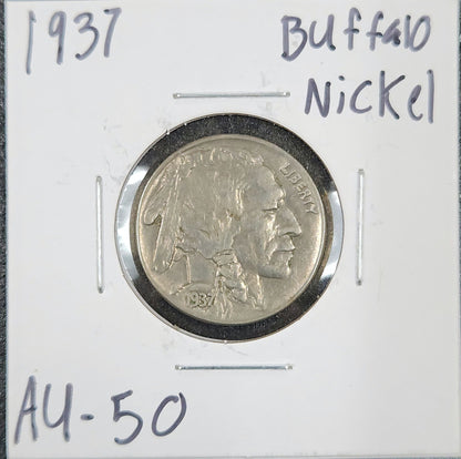 1937 Buffalo Nickel AU-50 3100.50-A — Obverse
