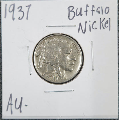 1937 Buffalo Nickel AU-D53 3100.D53-A — Obverse