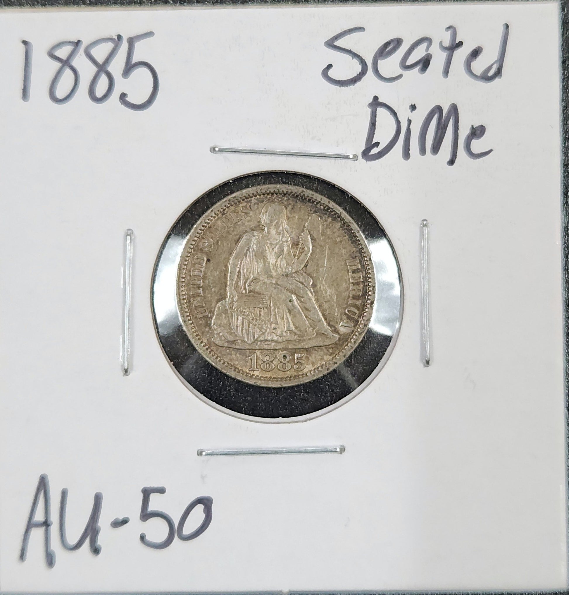 1885 Seated Dime AU-50 4081.50-A — Obverse