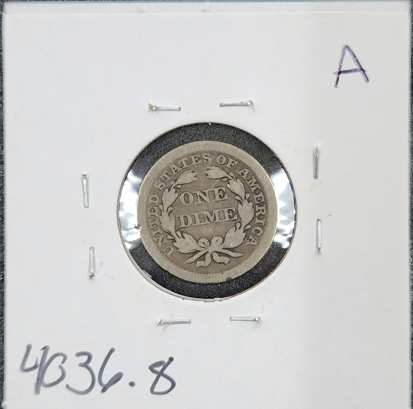 1845 Seated Dime VG-8 4036.8-A — Reverse