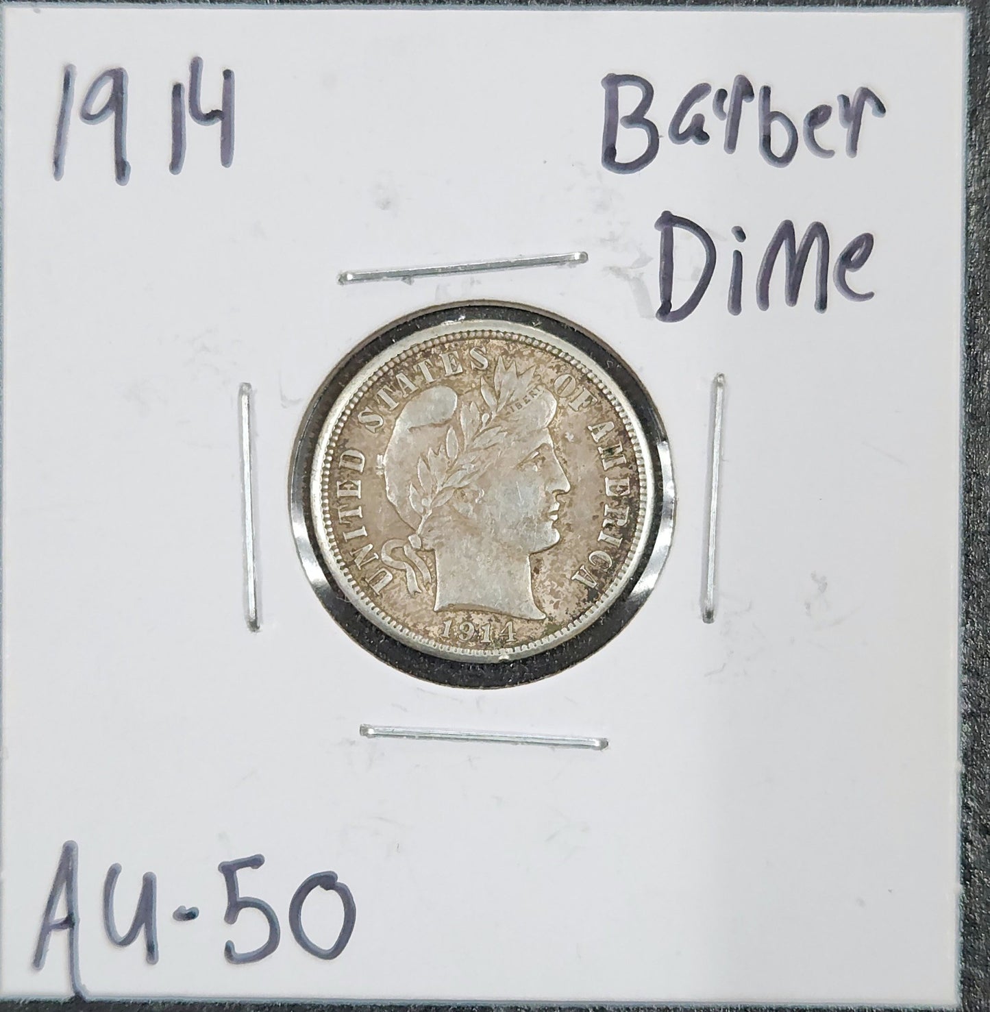 1914 Barber Dime AU-50 4343.50-A — Obverse