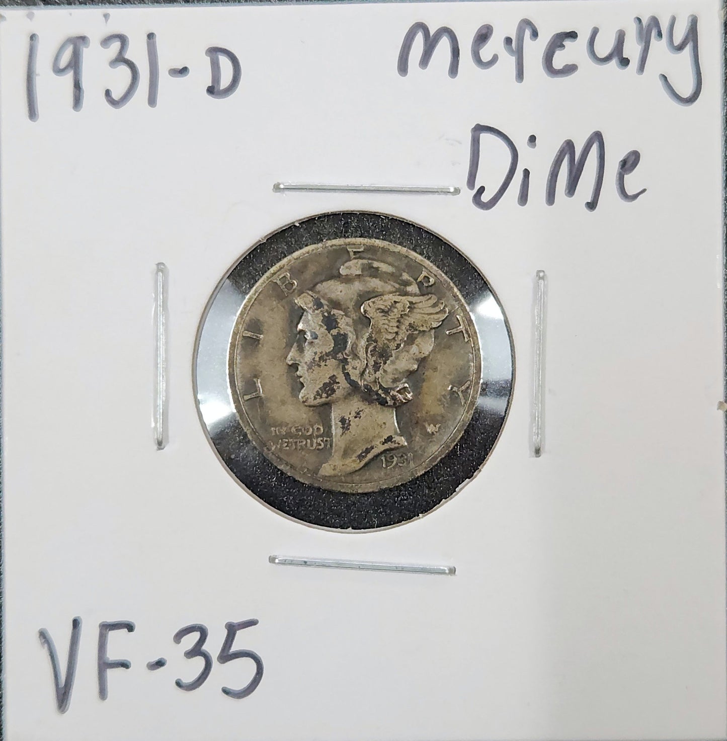 1931-D Mercury Dime VF-35 4573.35-A — Obverse
