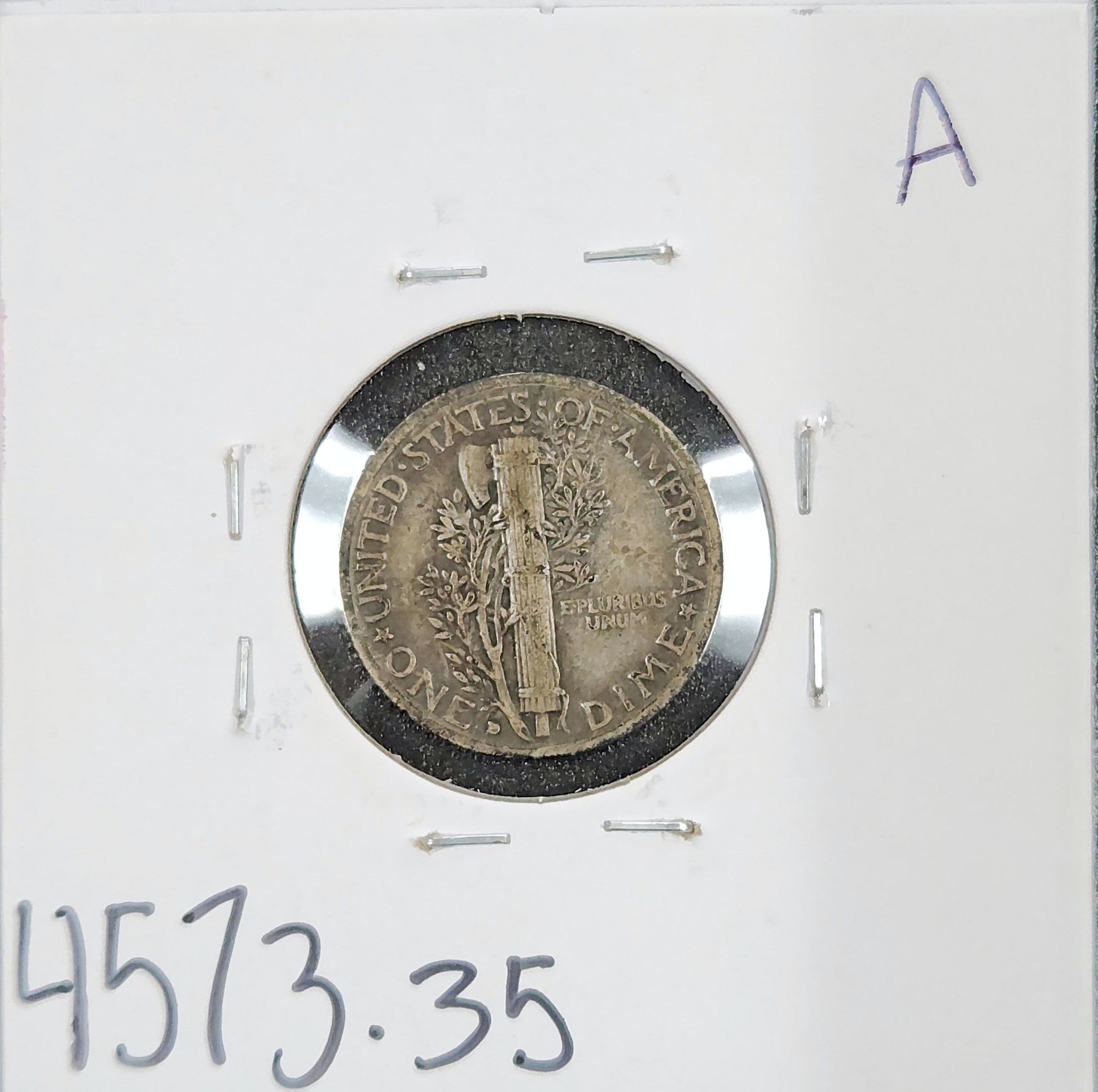 1931-D Mercury Dime VF-35 4573.35-A — Reverse