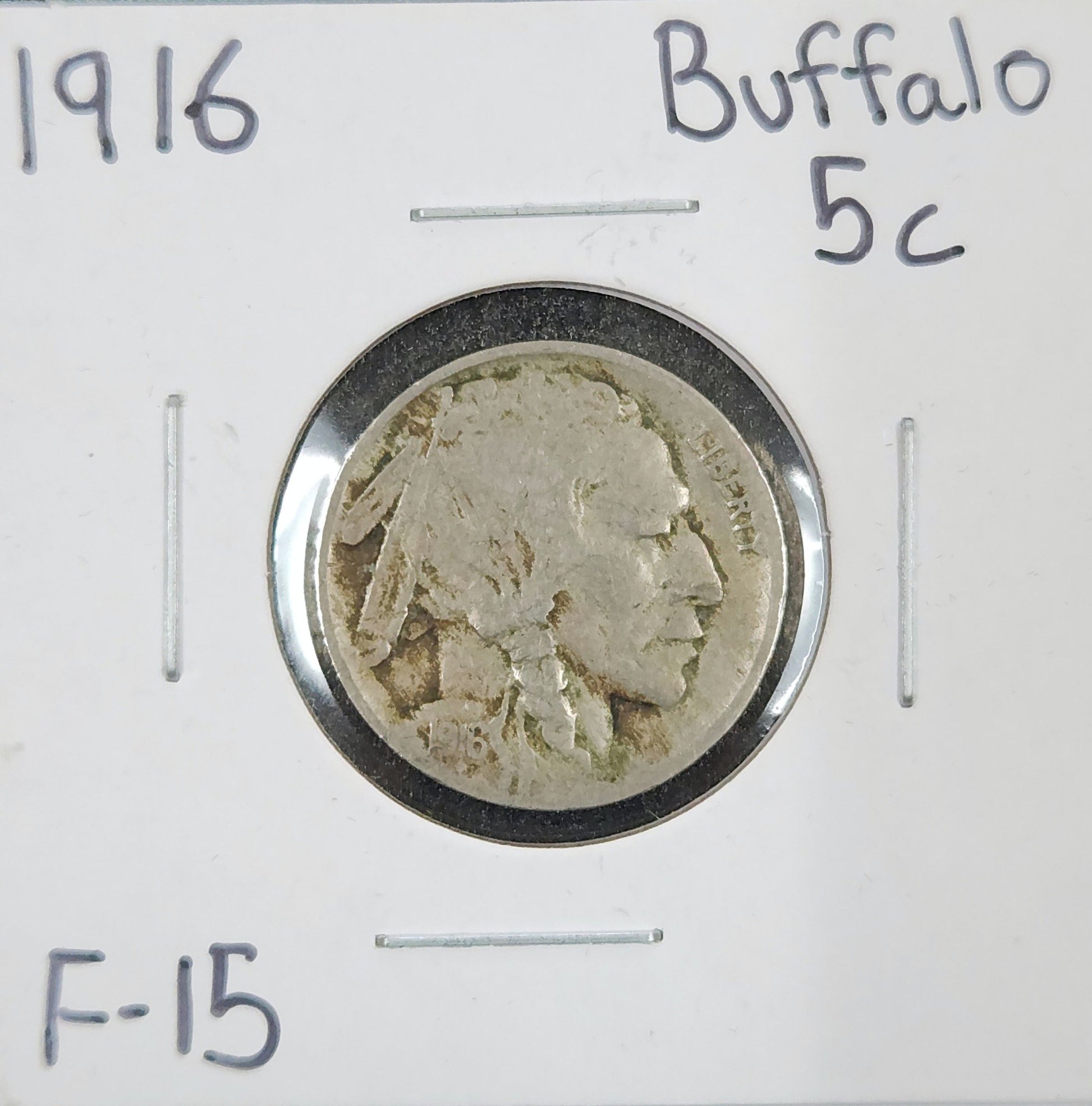 1916 Buffalo Nickel F-15 3081.15-A — Obverse