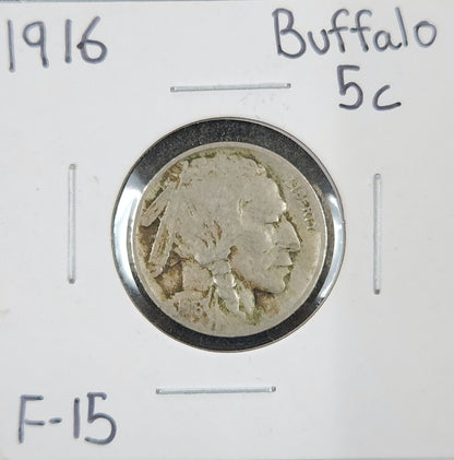 1916 Buffalo Nickel F-15 3081.15-A — Obverse