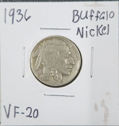 1936 Buffalo Nickel VF-20 3099.20-A — Obverse