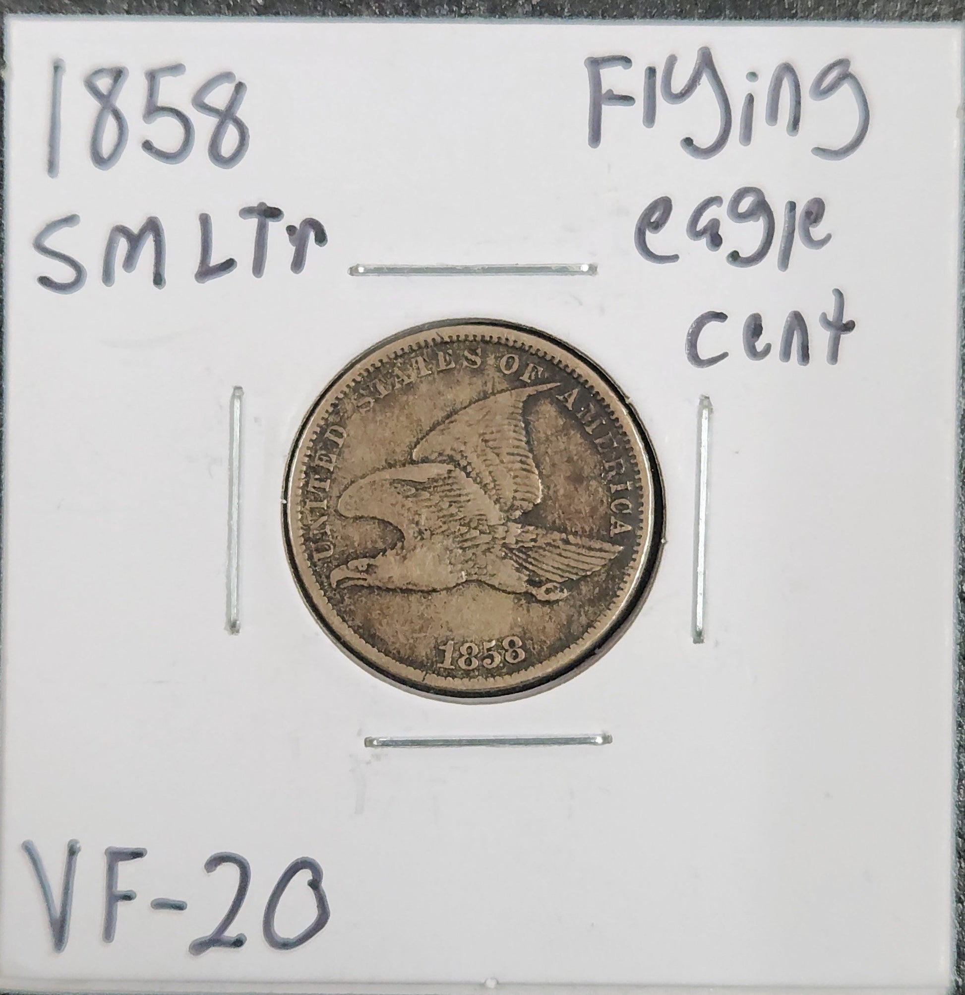 1858 Flying Eagle Cent Small Letters VF-20 15316.20-A — Obverse