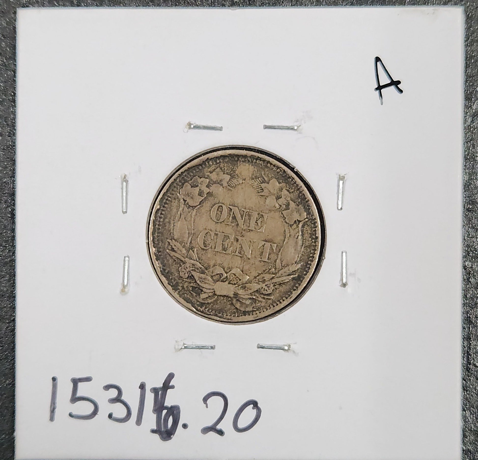 1858 Flying Eagle Cent Small Letters VF-20 15316.20-A — Reverse