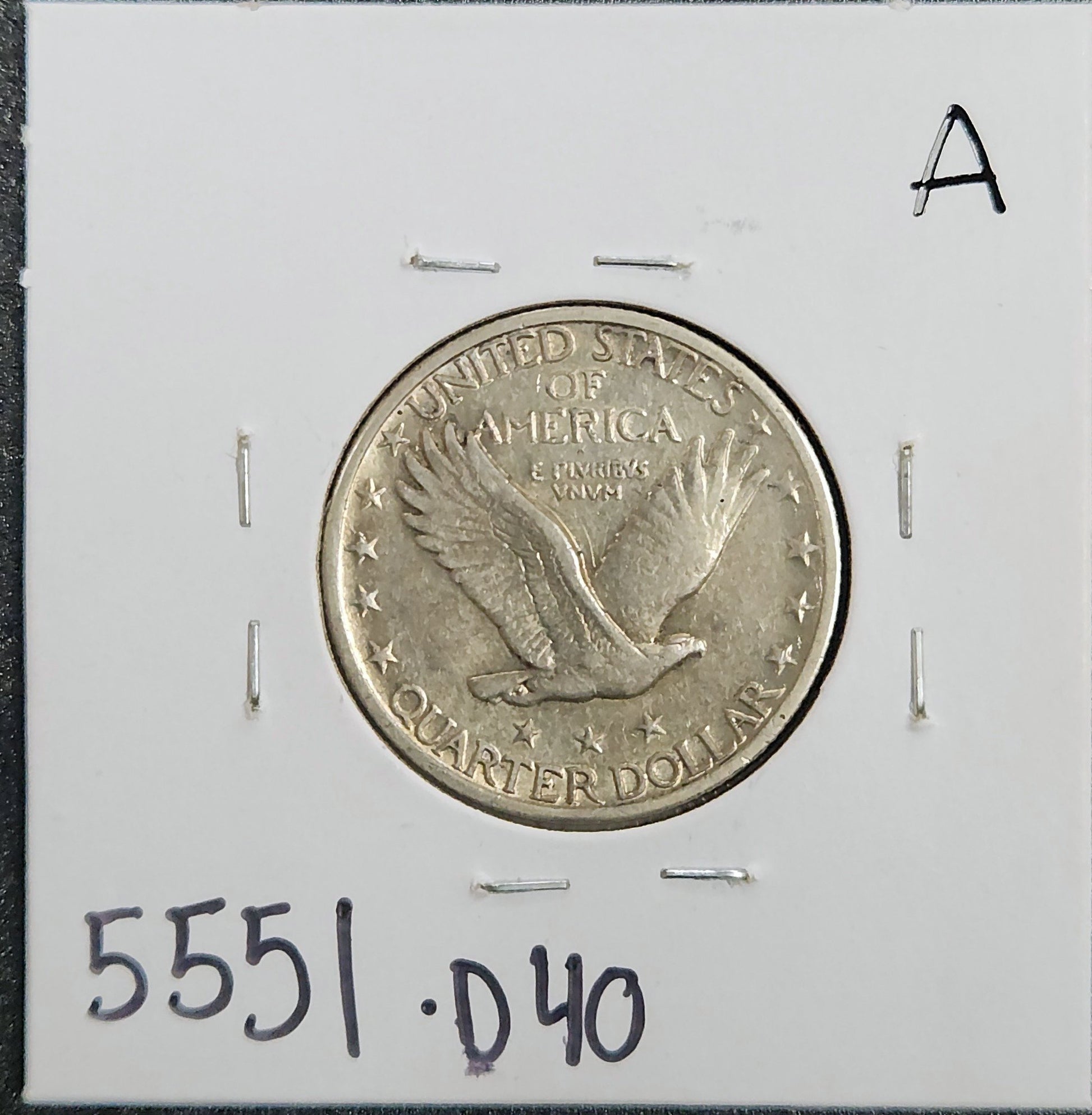 1925 Standing Liberty Quarter XF 5551.D40-A — Reverse