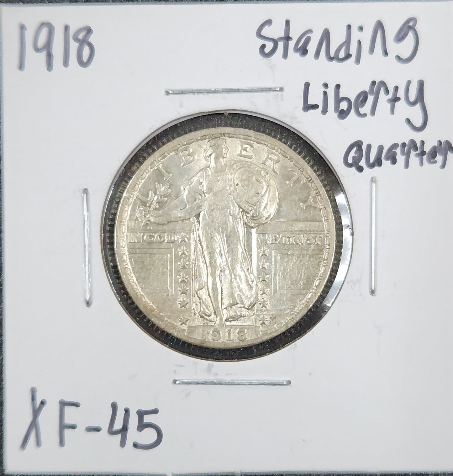 1918 Standing Liberty  Quarter XF-45 5539.D45-A — Obverse