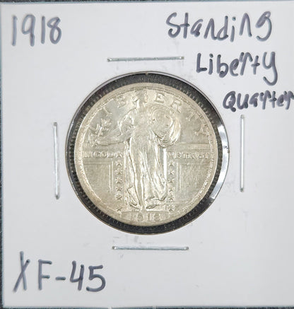 1918 Standing Liberty  Quarter XF-45 5539.D45-A — Obverse