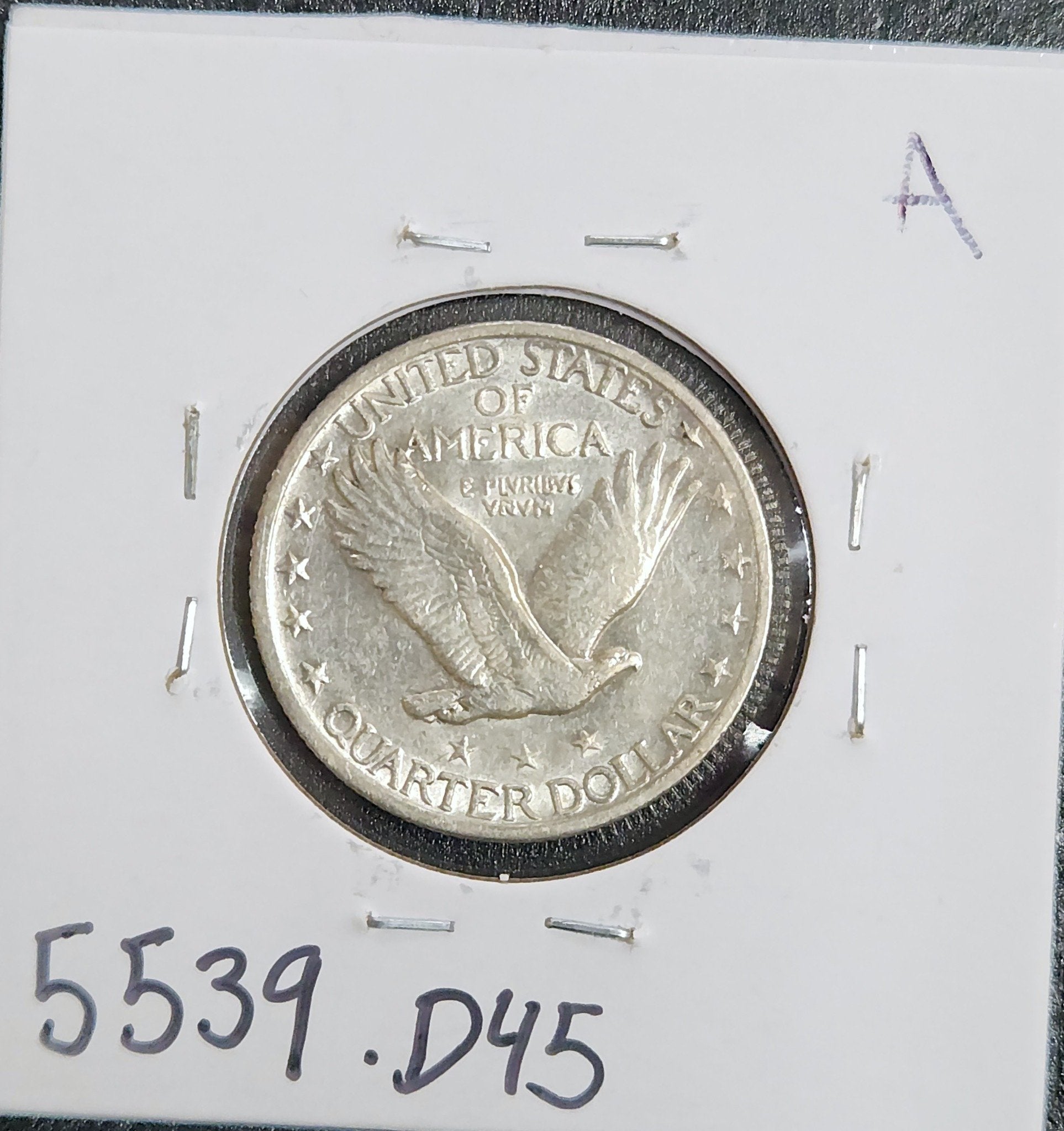 1918 Standing Liberty  Quarter XF-45 5539.D45-A — Reverse