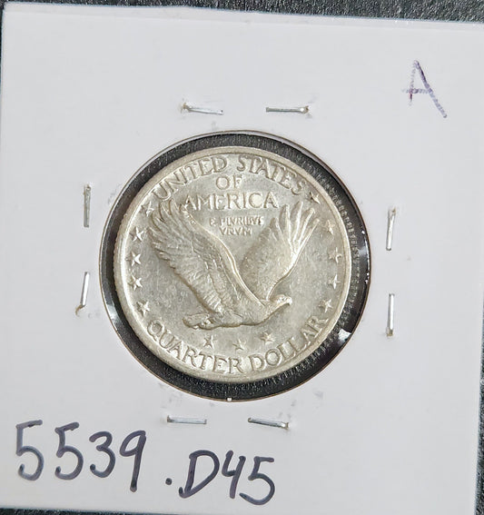 1918 Standing Liberty  Quarter XF-45 5539.D45-A — Reverse
