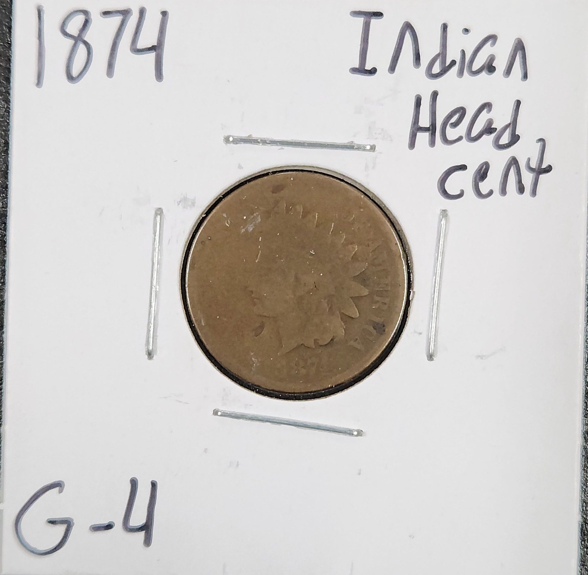 1874 Indian Head Cent G-4 1335.4-B — Obverse