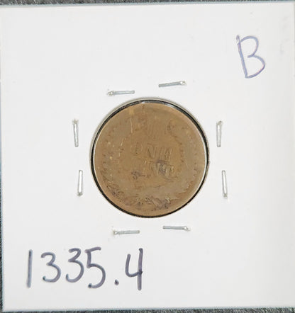 1874 Indian Head Cent G-4 1335.4-B — Reverse