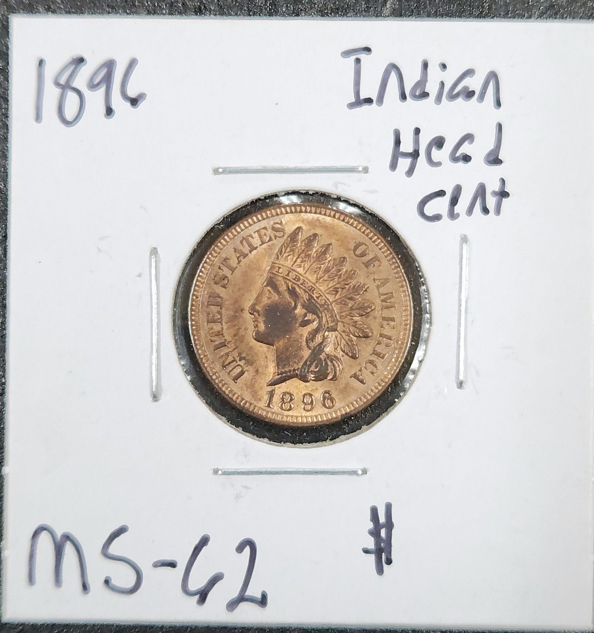 1896 Indian Head Cent MS-62 1407.62-A — Obverse