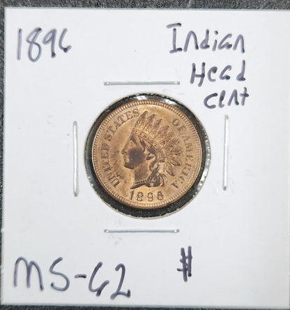 1896 Indian Head Cent MS-62 1407.62-A — Obverse