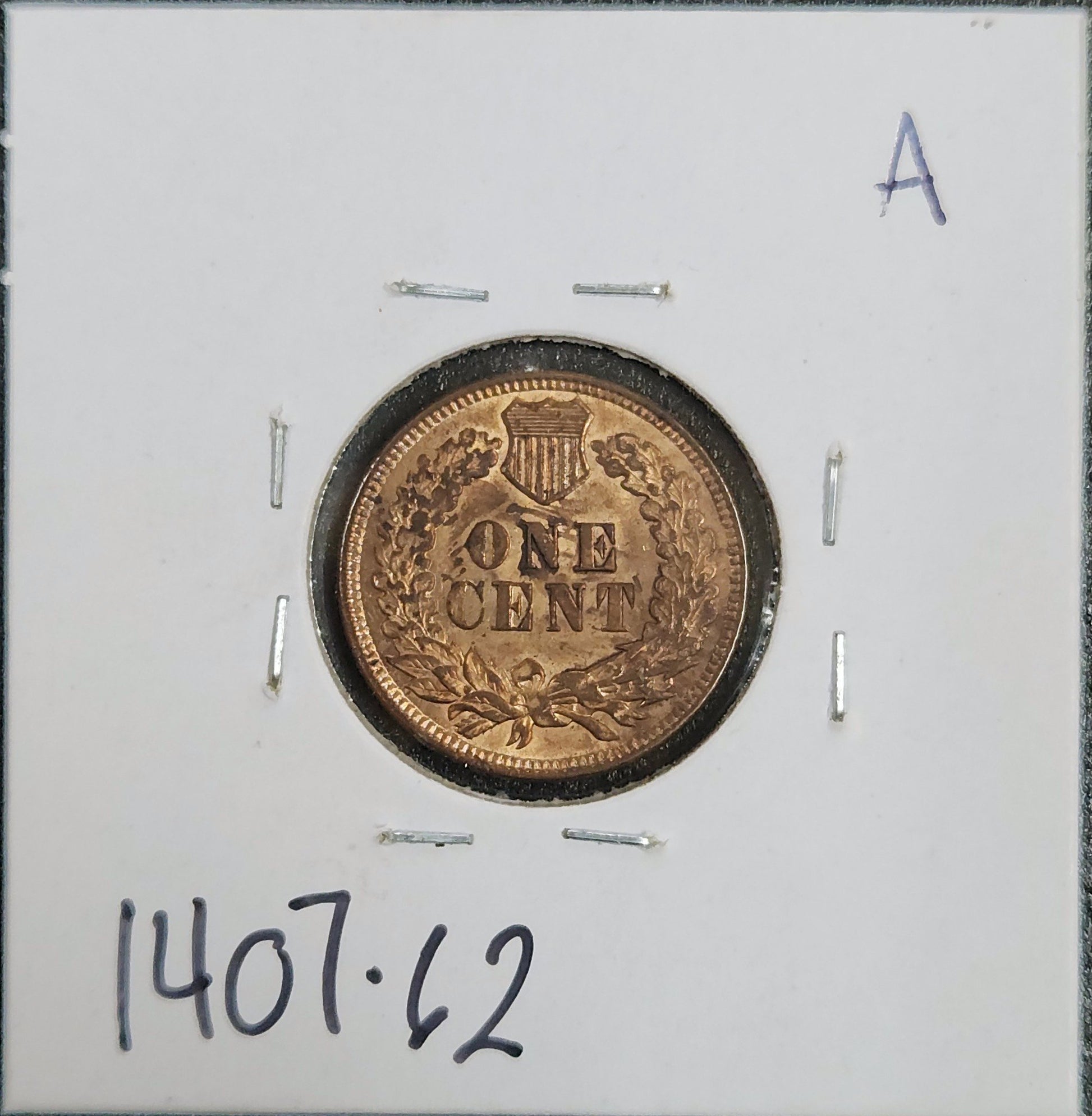 1896 Indian Head Cent MS-62 1407.62-A — Reverse