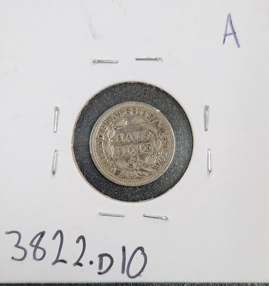 1858-O Seated Half Dime VG 3822.D10-A — Reverse