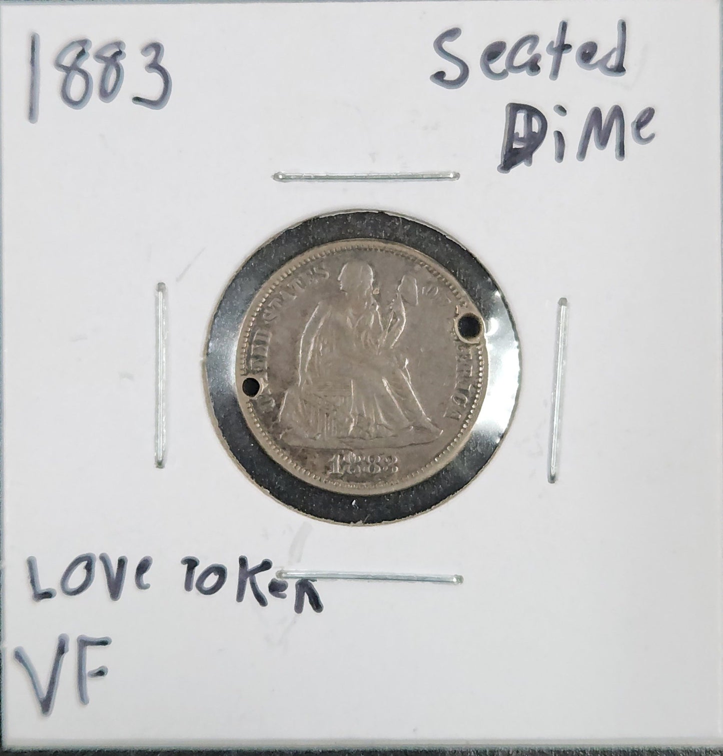 1882 Seated Dime Love Token VF 4079.25-A — Obverse