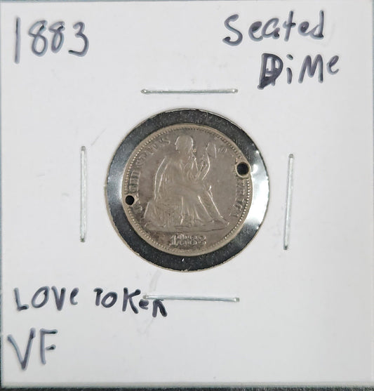 1882 Seated Dime Love Token VF 4079.25-A — Obverse