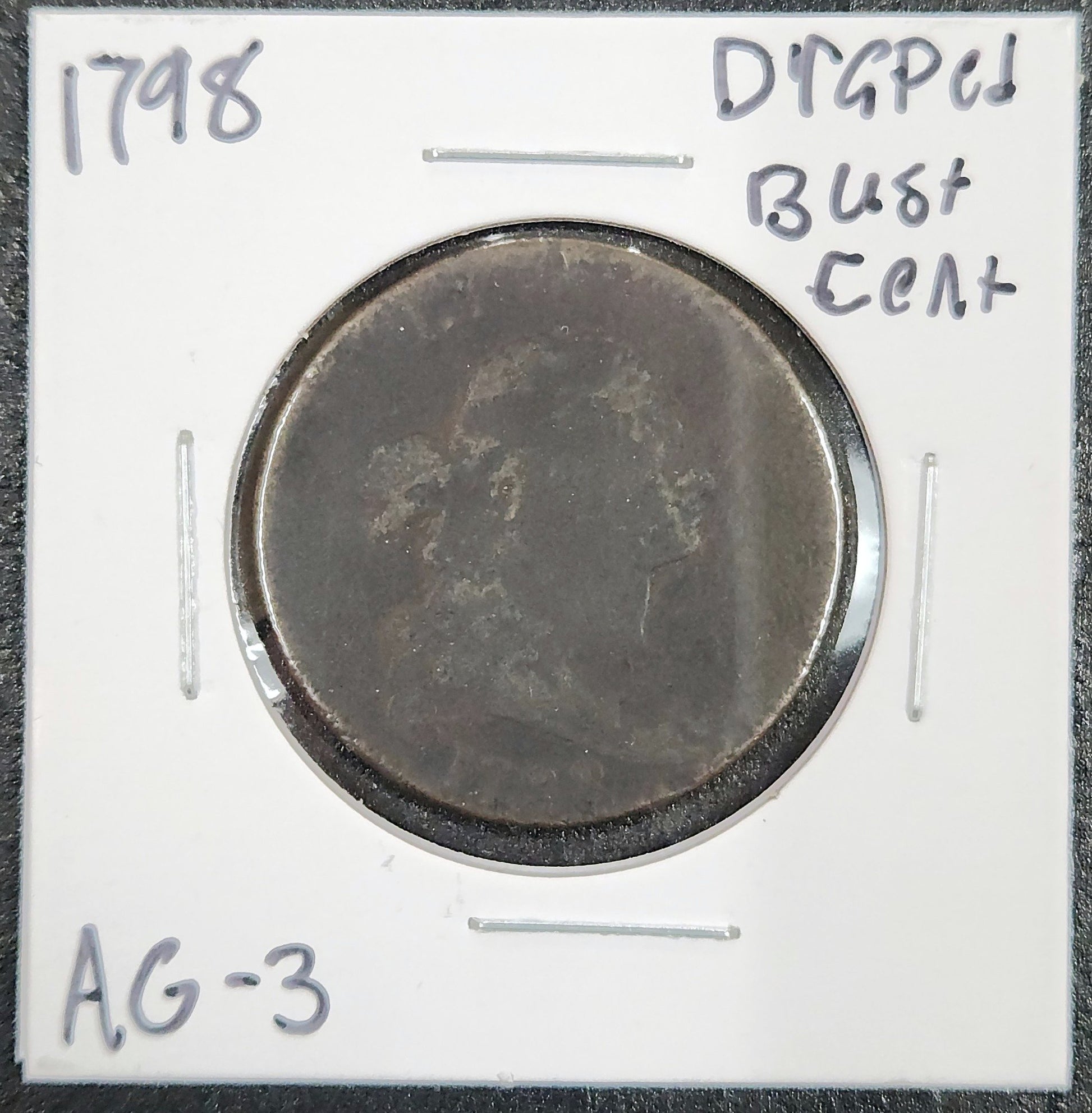 1798 Draped Bust Cent AG-3 774.3-A — Obverse