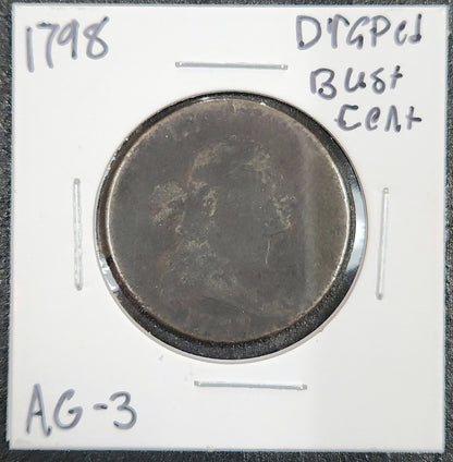 1798 Draped Bust Cent AG-3 774.3-A — Obverse